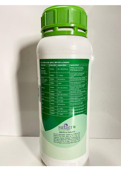 Ebat 10 (Azotlu Sivi Organomi̇neral Gübre) 1lt fiyatları