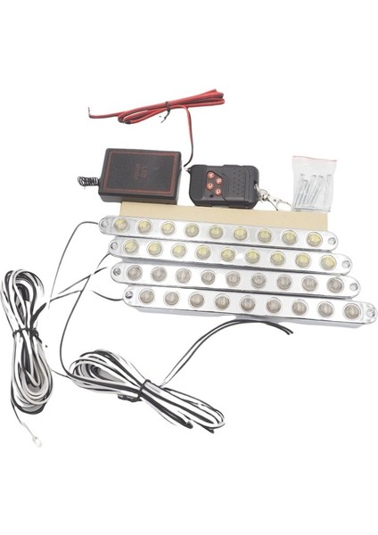 LED Lamba 4x9 Ledli Panjur Içi Çakar Lamba Sarı -Beyaz 12V