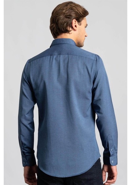 Slim Fit Dar Kesim Uzun Kol Poplin Oxford fırsatları