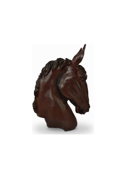 Dekoratif Polyester At Başı Heykel Biblo (32X14CM)