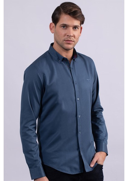 Slim Fit Dar Kesim Uzun Kol Poplin Oxford fiyatları