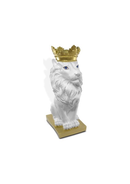 Dekoratif Polyester Aslan Biblo Beyaz (35X13CM) fiyatları