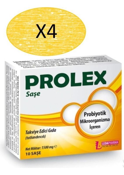 Prolex 10 Saşe Probiyotik 4 Adet