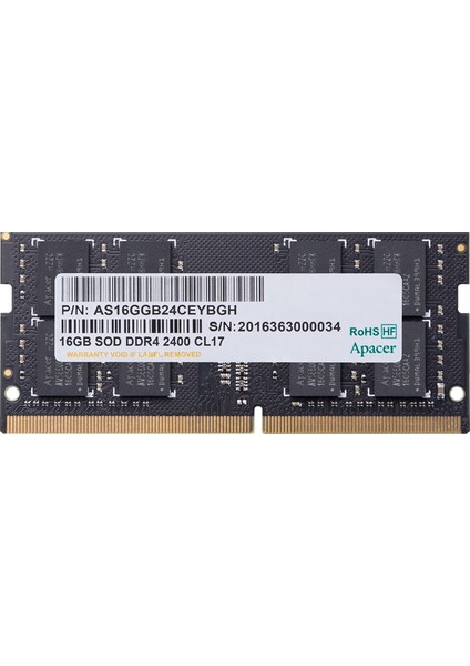 16GB (1X16GB) 3200MHZ CL22 Ddr4 Notebook Sodımm Ram (ES.16G21.GSH)