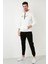 Slim Fit Baskılı Kapüşonlu Kanguru Cepli Pamuklu Sweat Erkek Sweat 5414019 4