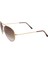 E101 Metal Damla Model Gold Kahverengi Degrade Unisex Güneş Gözlüğü C4 CAT.2 2