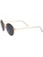 E103 Metal Model Oval Gold Füme Unisex Güneş Gözlüğü C2 CAT.3 2