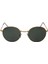 E103 Metal Model Oval Gold Koyu Yeşil Unisex Güneş Gözlüğü C3 CAT.3 1