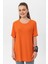 Kadın Yırtmaçlı Fitilli Oversize Uzun Tişört 220065 - 4