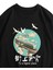 Erkek Siyah T-Shirt Higher Place Baskılı Oversize Tişört 3
