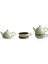 English Home Floral Poem Stoneware Demlik Seti 350 Ml + 250 Ml Yeşil 3