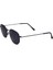 E102 Metal Geometrik Köşeli Model Siyah Unisex Güneş Gözlüğü C1 CAT.3 2