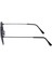 E102 Metal Geometrik Köşeli Model Siyah Unisex Güneş Gözlüğü C1 CAT.3 3