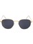 E102 Metal Geometrik Köşeli Model Gold Füme Unisex Güneş Gözlüğü C2 CAT.3 1