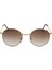E103 Metal Model Oval Gold Kahverengi Degrade Unisex Güneş Gözlüğü C4 CAT.2 1