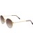 E103 Metal Model Oval Gold Kahverengi Degrade Unisex Güneş Gözlüğü C4 CAT.2 2