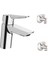 Solid S Lavabo Bataryası A42440 ve Gms Ara Musluk 2'li 1