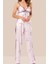 Kadın Pudra 3 Lü Saten Sabahlıklı Pijama Takım 017 1