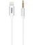 Basic CA112 Metal Başlıklı Lightning To 3.5 mm Silikon Aux Kablo 2
