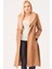 Z6671 Dewberry Bayan Palto-Açık Camel 2