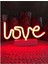 Love Neon LED Gece Lambası Pembe Işıklı USB Kablolu 1