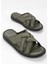 Haki Leather Erkek Terlik E048040123 1