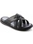Siyah Leather Erkek Terlik E048040123 3