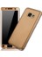 Samsung A3 2017 (A320) 360 Derece Slim Premium Silikon Kılıf Gold 1