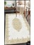Göbek Motifli Gold-Beyaz Halı (Makinada Yıkanabilir Kaymaz Dot Taban) -WL1115 1