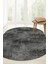 Düz Antrasit Gri Oval Halı (Makinada Yıkanabilir Kaymaz Dot Taban) -WL1133 1