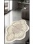 Mermer Desenli Gold-Beyaz Lazer Kesim Halı (Makinada Yıkanabilir Kaymaz Dot Taban) - ES1116 1