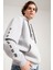 Dragon Baskılı Gri Oversize Erkek Sweatshirt 5