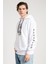 Dragon Baskılı Beyaz Oversize Erkek Sweatshirt 1
