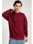 Oversize Asit Yıkamalı Bordo Erkek Sweatshirt 5