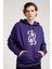 Dragon Baskılı Mor Oversize Erkek Sweatshirt 1