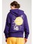 Dragon Baskılı Mor Oversize Erkek Sweatshirt 5