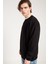Asit Yıkamalı Siyah Oversize Erkek Sweatshirt 4