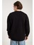 Asit Yıkamalı Siyah Oversize Erkek Sweatshirt 5