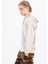Krem Rengi Büyük Beden Erkek Kapüşonlu Sweatshirt 3