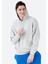 Önü Cepli Kapüşonlu Gri Büyük Beden Erkek Sweatshirt 5