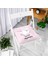 Pembe Zeminde Sevimli Kuzucuk Tasarımlı Bebek Odası Pofidik Sandalye Minderi - 40 x 40 cm 2