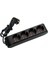 ML-90133403 Multi-Let 4lü Priz Çocuk Korumalı Topraklı Klemensli 3 Metre Kablolu Siyah Grup Priz 1