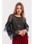 Kolları Organze Buzy Payet Bluz | BLZ32723 Gold 1