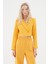 Kruvaze Crop Blazer Ceket Turuncu 1