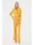 Kruvaze Crop Blazer Ceket Turuncu 2