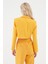 Kruvaze Crop Blazer Ceket Turuncu 5