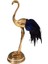 Metal Lacivert Tüylü Gold Flamingo 2
