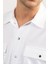 Oversıze Cotton Lyc Gabardin Çift Cep Kapaklı Çıtçıtlı Erkek Gömlek 3