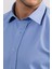 Modern Slim Fit Kendinden Desenli Düz Beyaz Gömlek 3