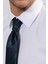 Modern Slim Fit Kendinden Desenli Düz Beyaz Gömlek 3